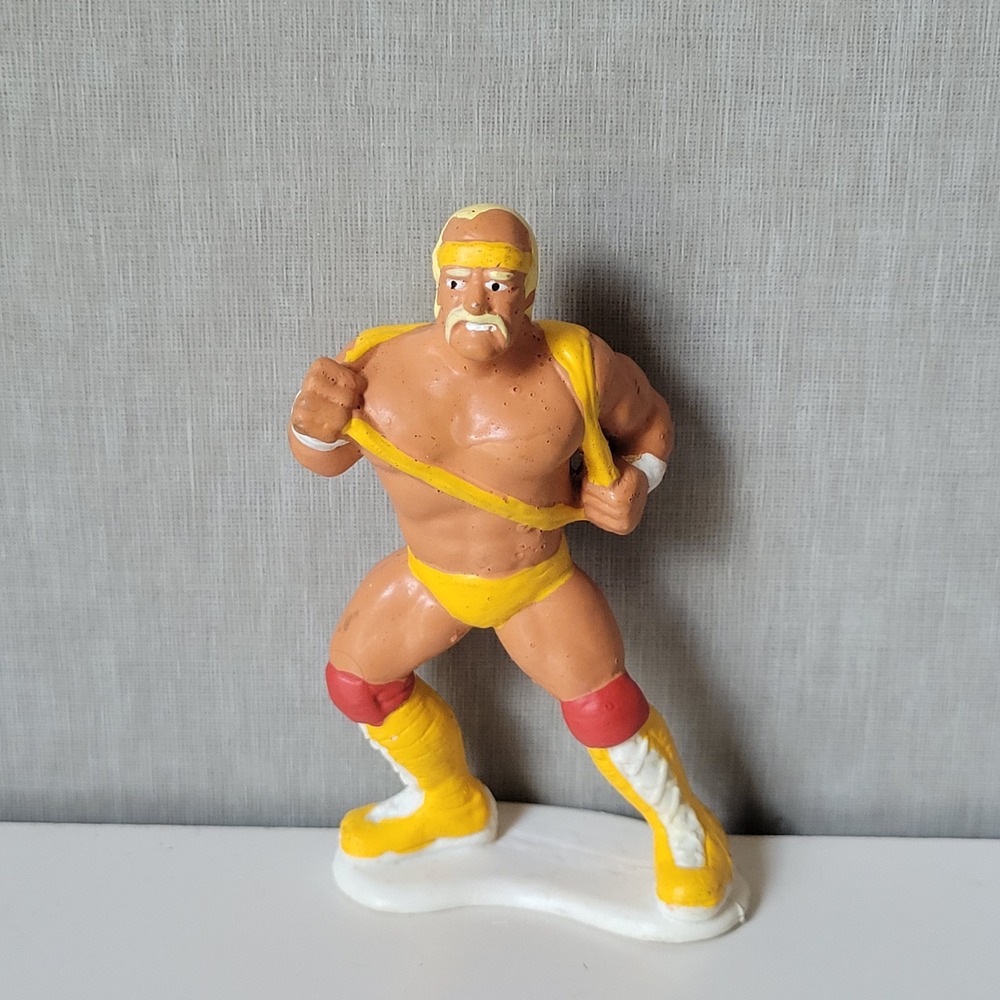 Applause Hulk Hogan Action Figure‎ Unisex 3.5" Yellow Good Vintage 1990 WWF PVC